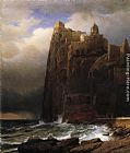 William Stanley Haseltine Canvas Paintings - Coastal Cliffs